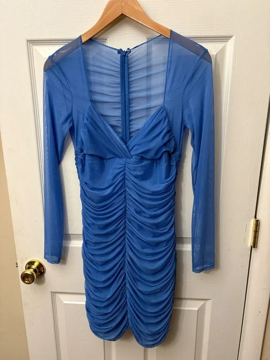 Fleur Du Mal Blue Cindy Mini Dress Party New - Picture 6 of 14